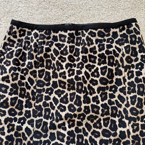 Liz Claiborne Career Leopard Print Lined Midi Skirt Staight Women's Size 8 - Picture 2 of 9